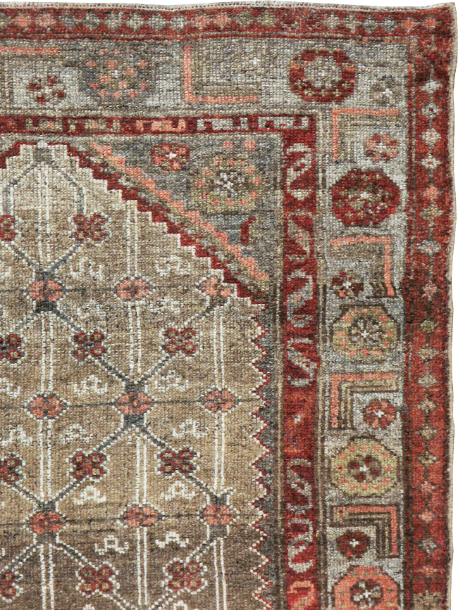 Vintage Persian Camel Hair Rug, No.12192 - Gss