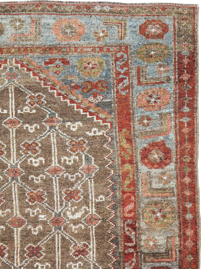Vintage Persian Camel Hair Rug, No.12192 - Gss