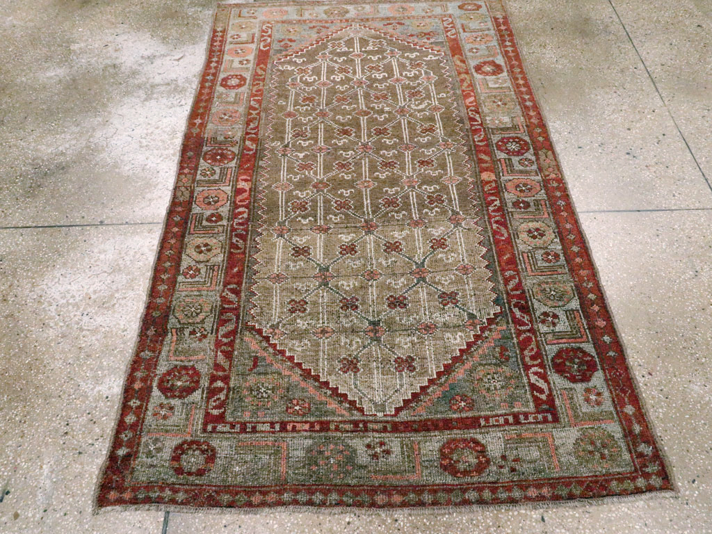 Vintage Persian Camel Hair Rug, No.12192 - Gss