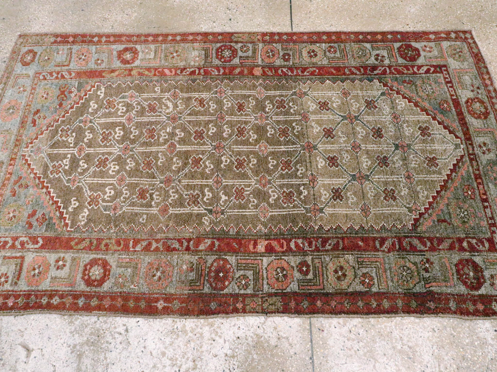 Vintage Persian Camel Hair Rug, No.12192 - Gss