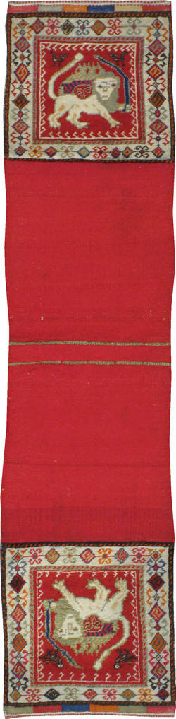 Vintage Persian Khamseh Pictorial Saddlebag (Khorjin), No.12196 - Gss