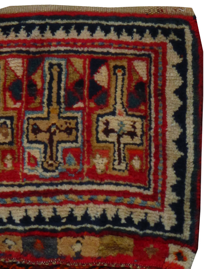 Antique Persian Saddlebags Rug, No.12198 - Gss