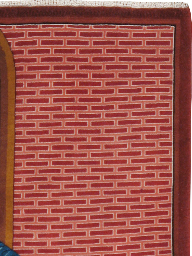 Vintage Persian Tabriz Pictorial Rug, No.12199 - Gss