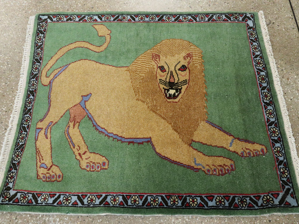 Vintage Persian Tabriz Pictoral Rug (Pair: 1 of 2), No.12200 - Gss