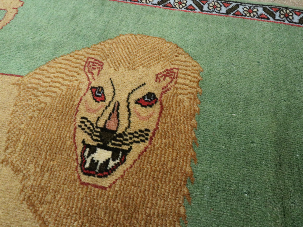 Vintage Persian Tabriz Pictoral Rug (Pair: 1 of 2), No.12200 - Gss