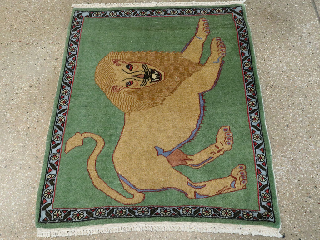 Vintage Persian Tabriz Pictoral Rug (Pair: 1 of 2), No.12200 - Gss