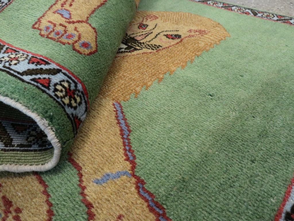 Vintage Persian Tabriz Pictoral Rug (Pair: 1 of 2), No.12200 - Gss