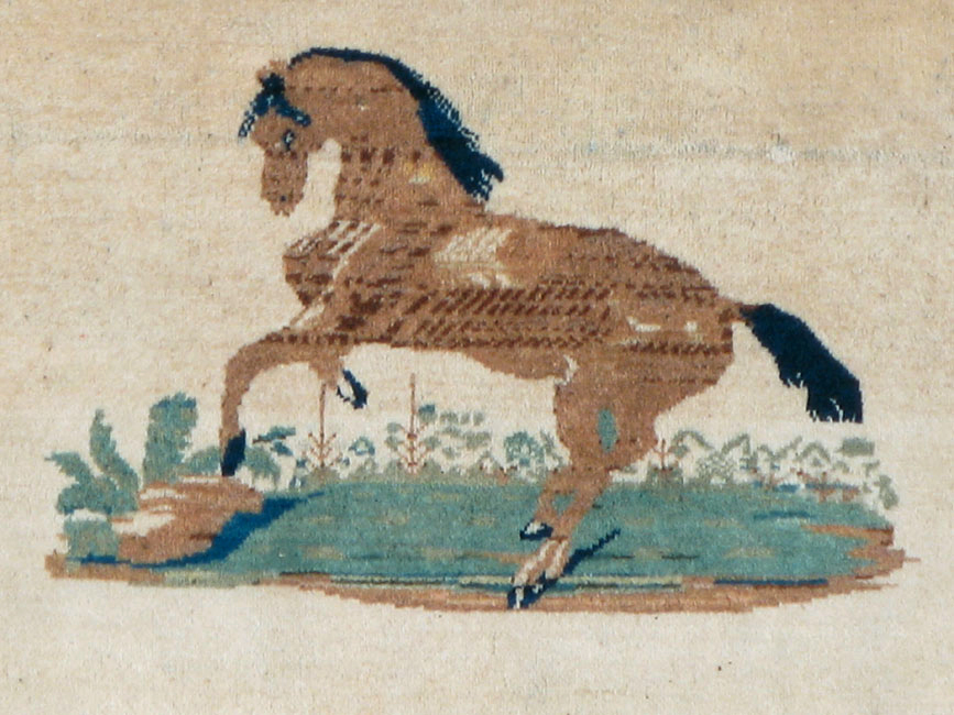 Vintage Persian Tabriz Pictorial Rug, No.12203 - Gss