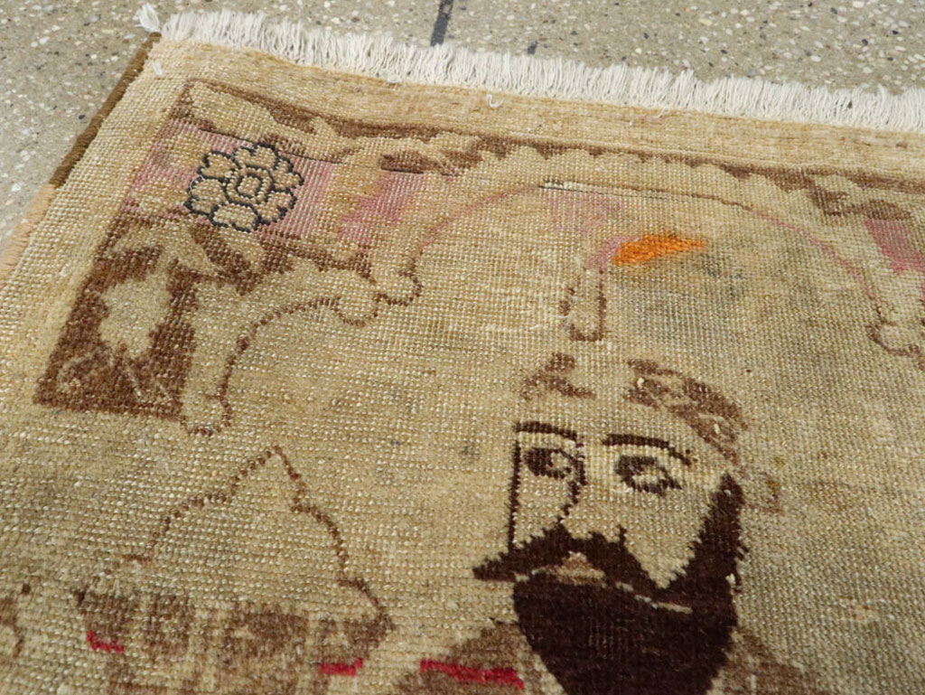 Antique Persian Tabriz Pictorial Rug, No.12204 - Gss