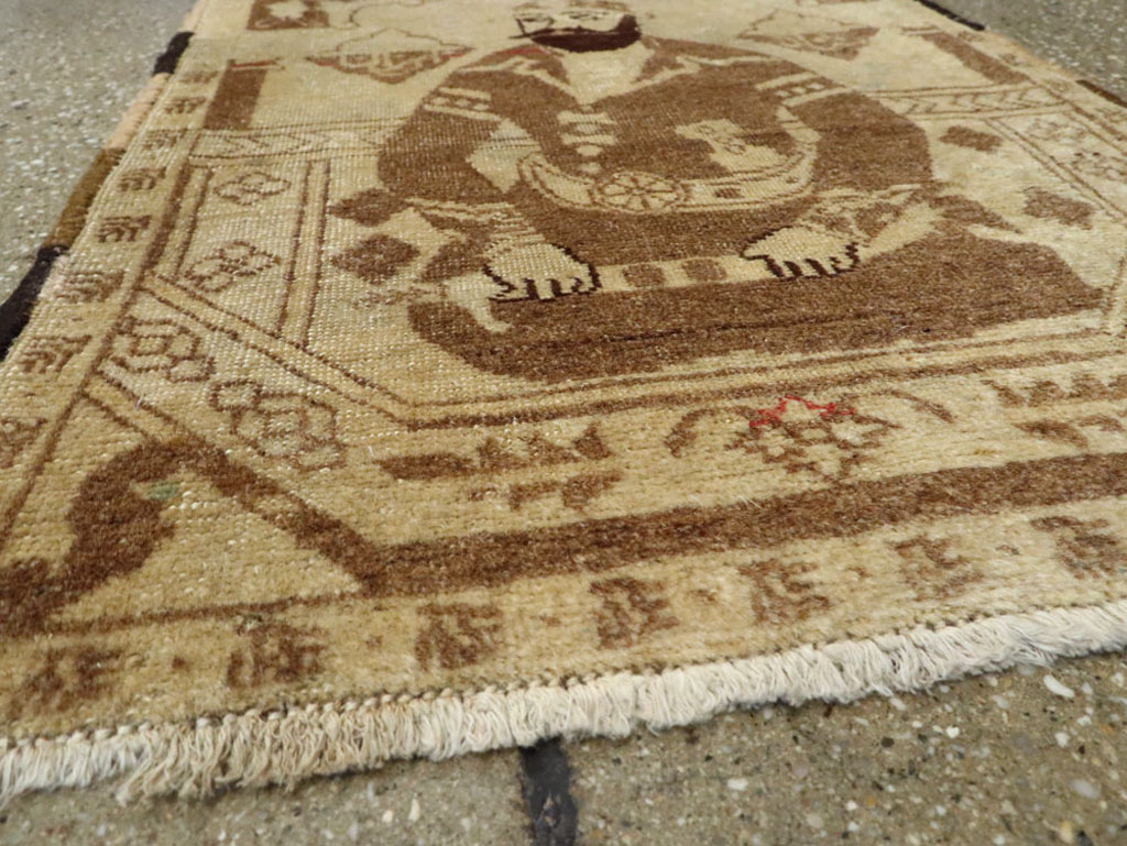 Antique Persian Tabriz Pictorial Rug, No.12204 - Gss