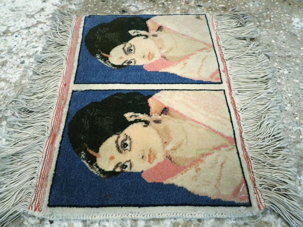 Vintage Persian Tabriz Pictorial Rug, No.12205 - Gss