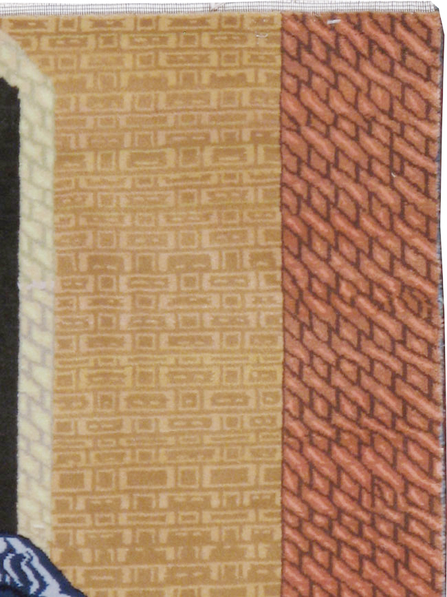 Vintage Persian Tabriz Pictorial Rug, No.12207 - Gss