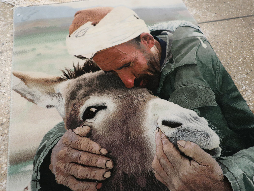 Vintage Persian Tabriz Pictorial Rug, No.12209 - Gss