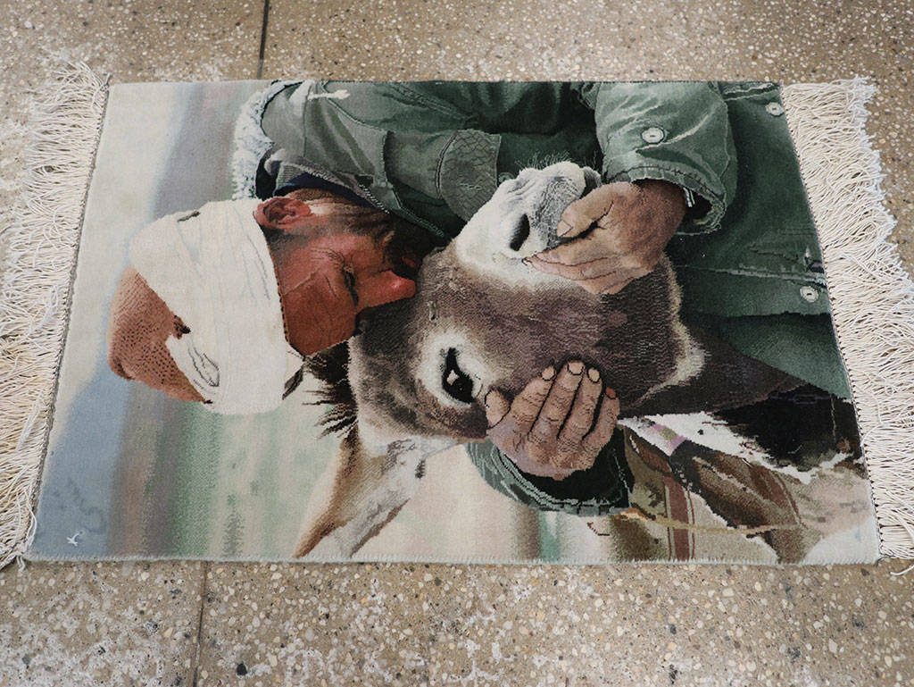 Vintage Persian Tabriz Pictorial Rug, No.12209 - Gss