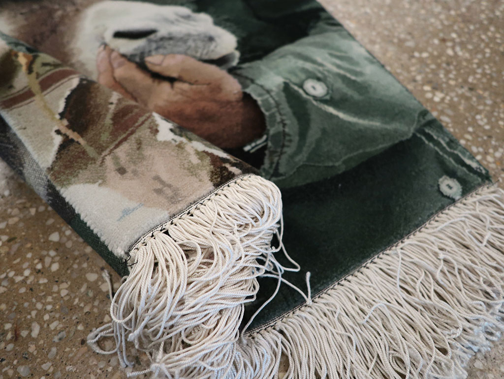 Vintage Persian Tabriz Pictorial Rug, No.12209 - Gss