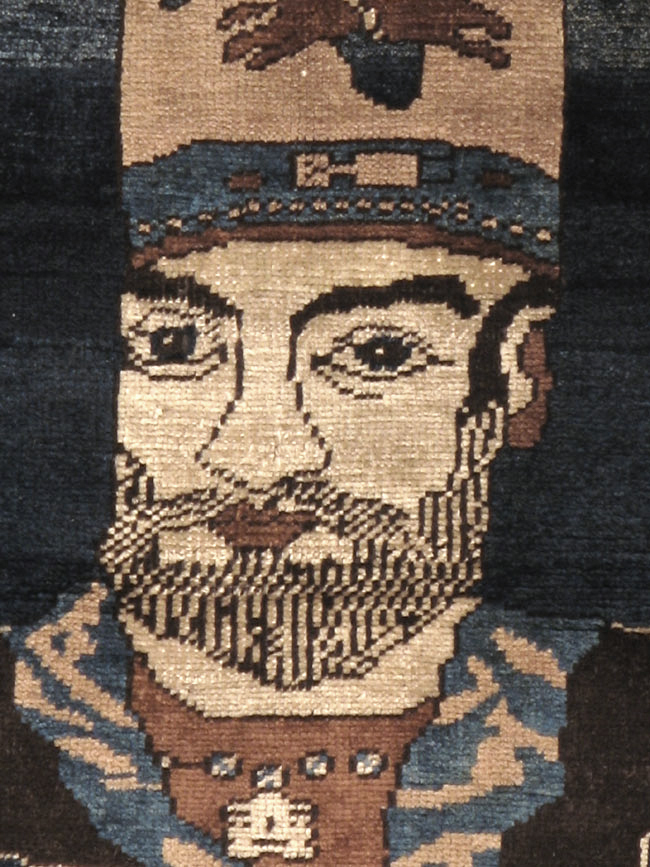 Antique Persian Bakshaish Pictorial Rug, No.12215 - Gss