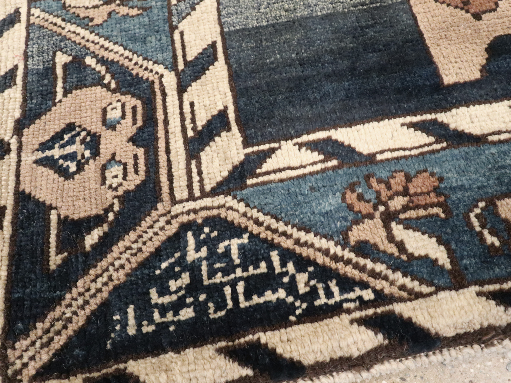 Antique Persian Bakshaish Pictorial Rug, No.12215 - Gss