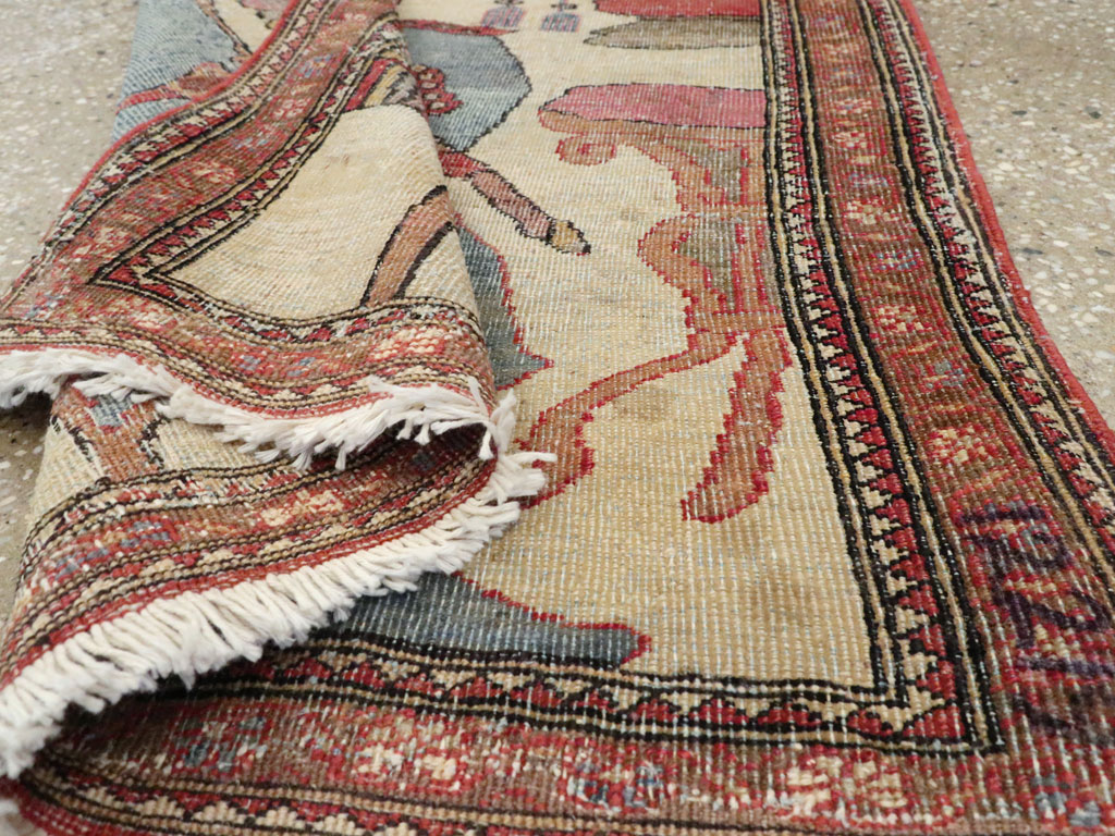 Antique Persian Tabriz Pictorial Rug, No.12219 - Gss