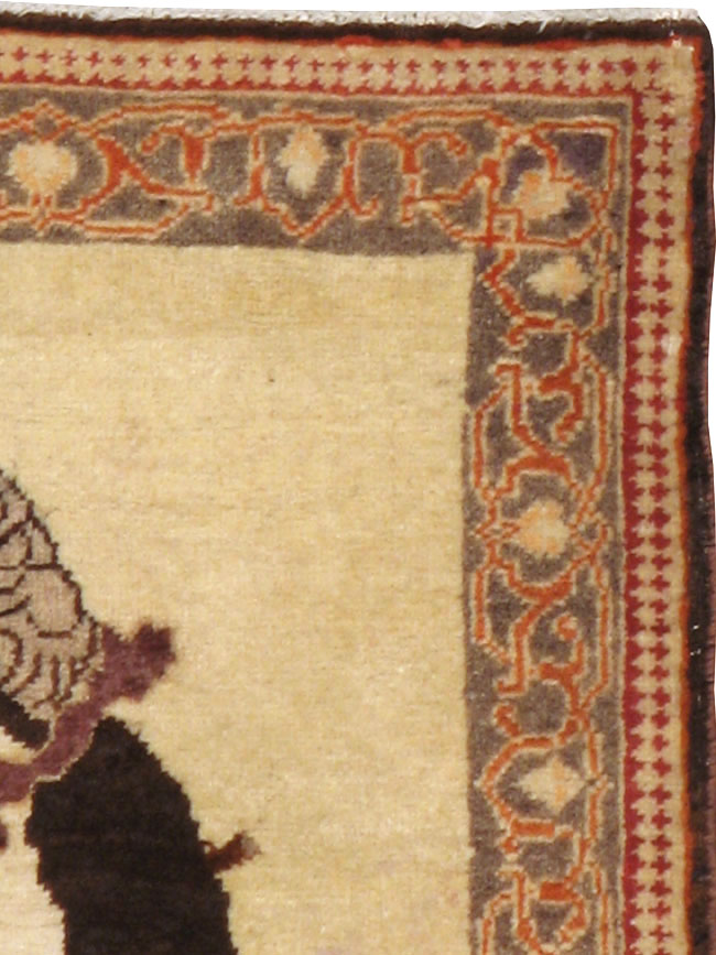 Vintage Persian Tabriz Pictorial Rug, No.12221 - Gss