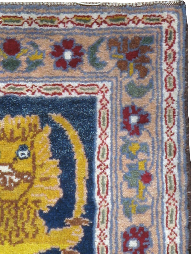 Vintage Persian Hamadan Pictorial Rug, No.12222 - Gss