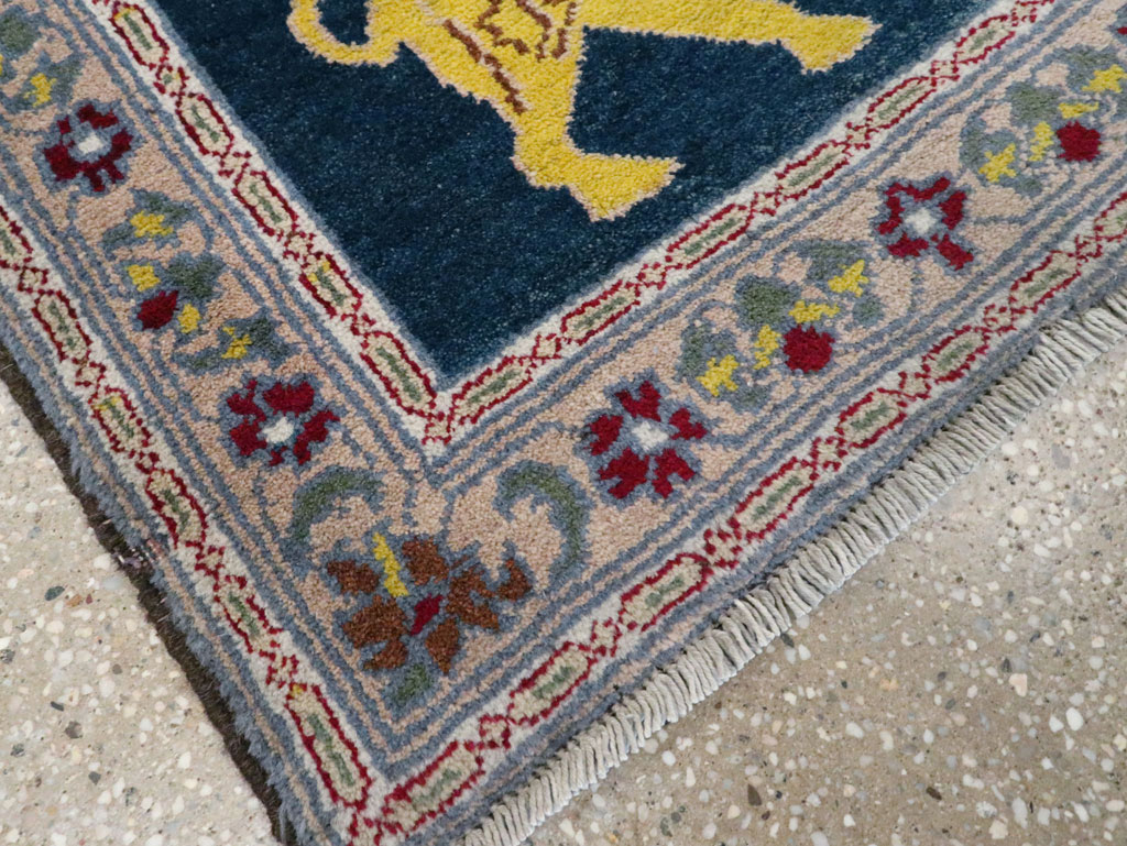 Vintage Persian Hamadan Pictorial Rug, No.12223 - Gss