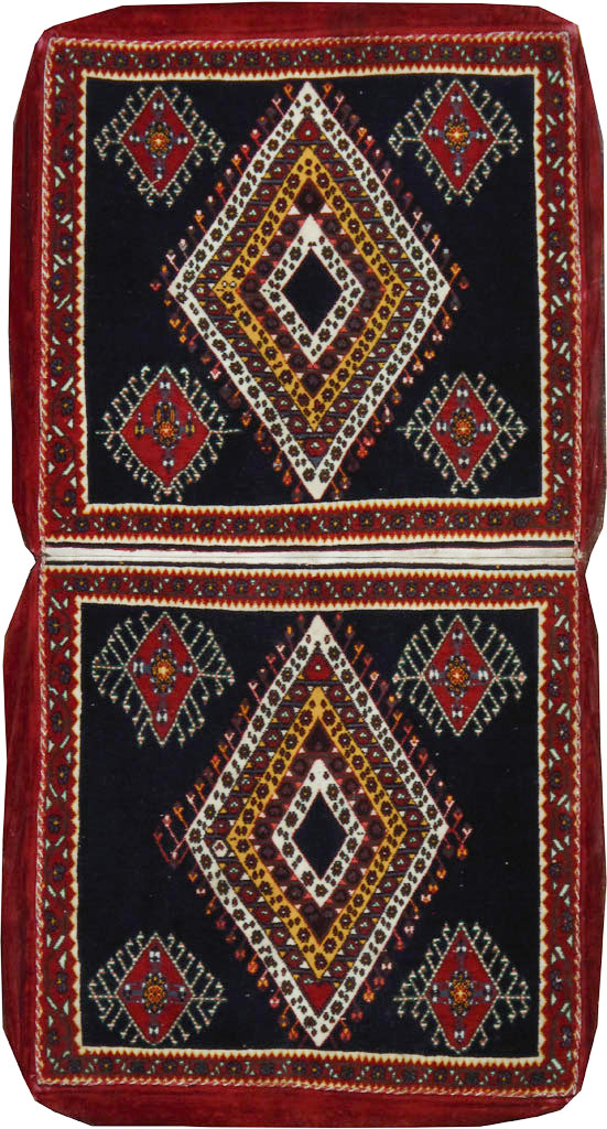 Vintage Persian Qashqai Saddlebag (Khorjin), No.12232 - Gss