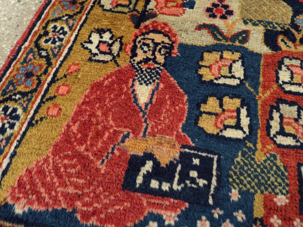 Antique Persian Tabriz Pictorial Rug, No.12233 - Gss