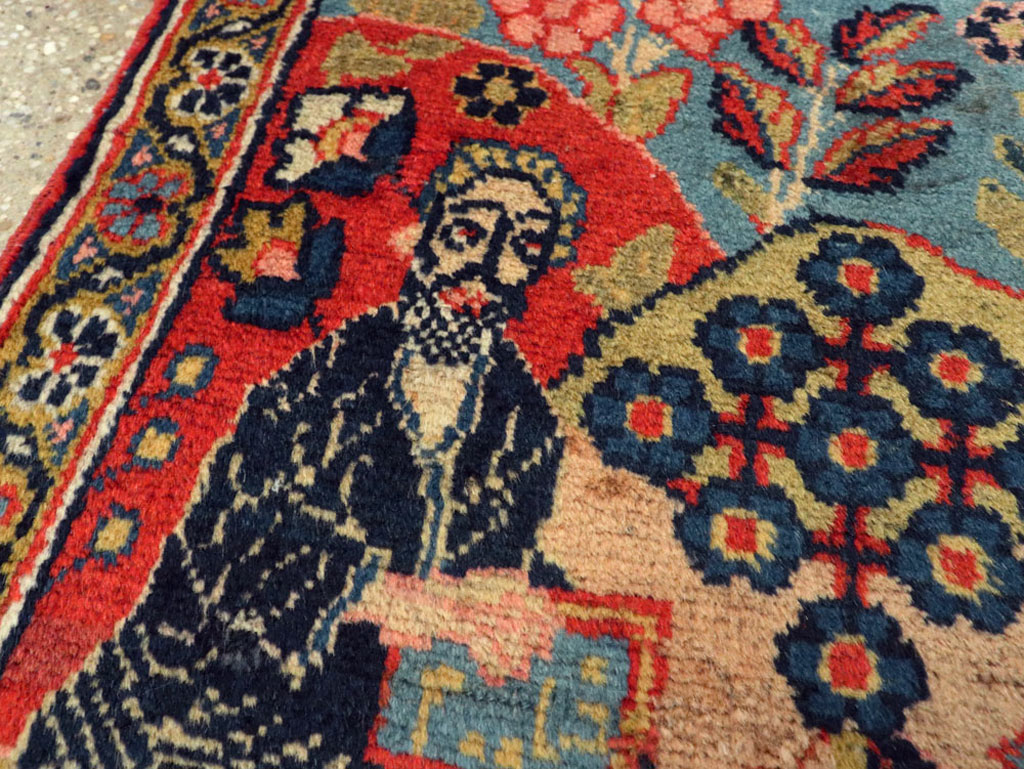 Antique Persian Tabriz Pictorial Rug, No.12233 - Gss