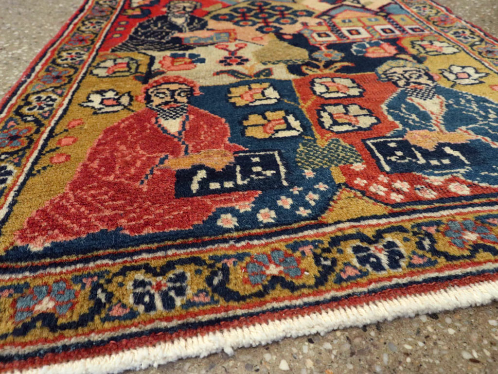 Antique Persian Tabriz Pictorial Rug, No.12233 - Gss