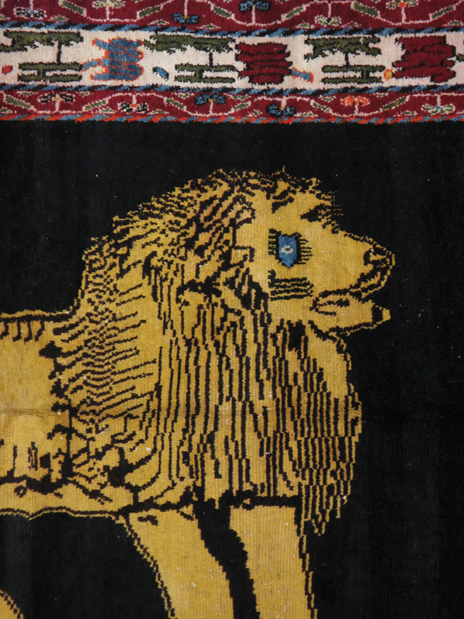 Vintage Persian Gabbeh Pictorial Rug, No.12256 - Gss