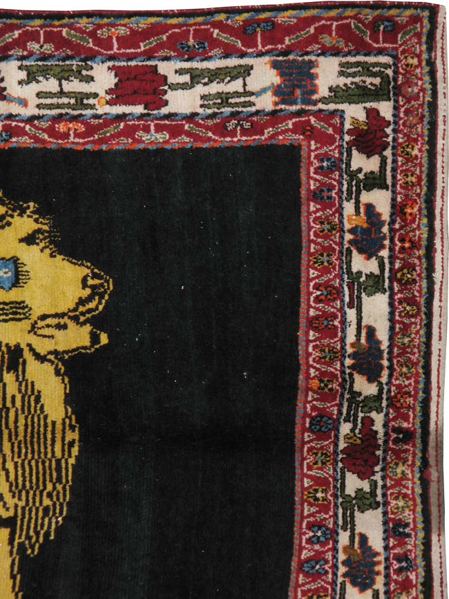 Vintage Persian Gabbeh Pictorial Rug, No.12256 - Gss