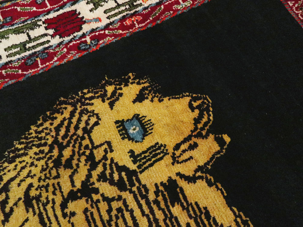 Vintage Persian Gabbeh Pictorial Rug, No.12256 - Gss