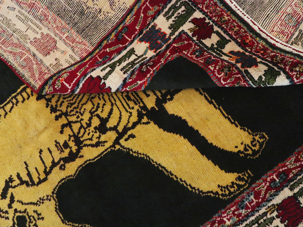 Vintage Persian Gabbeh Pictorial Rug, No.12256 - Gss