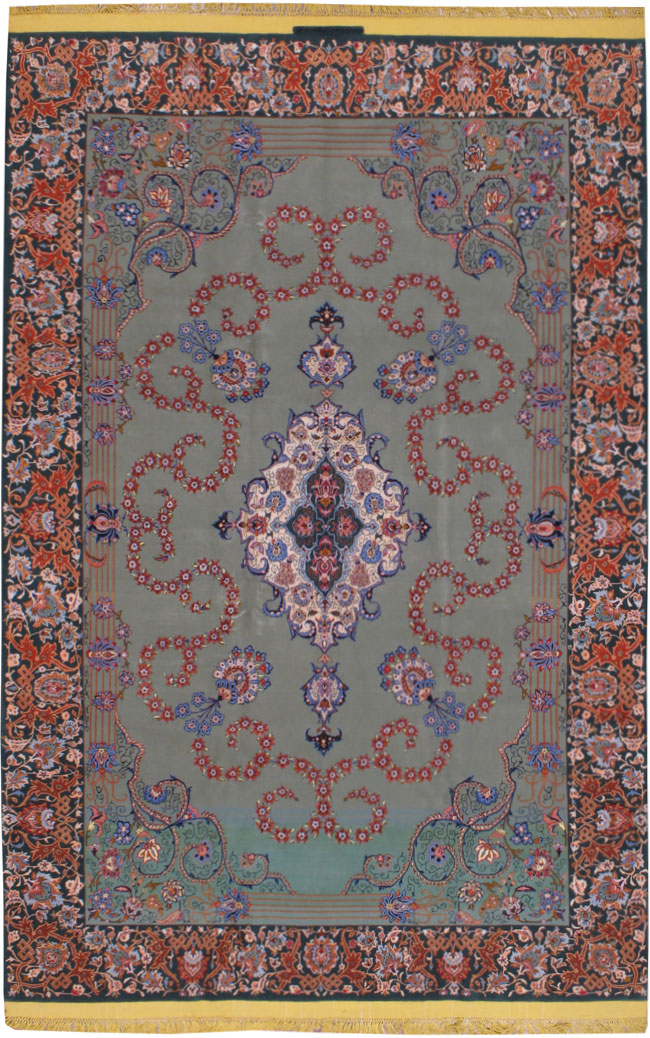 Vintage Persian Isfahan Rug, No.12261 - Gss