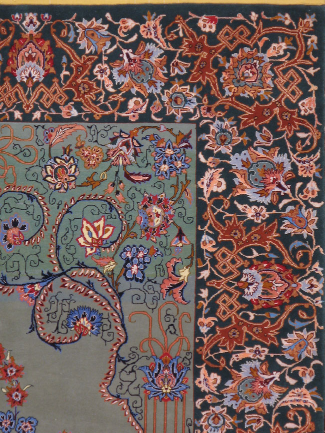 Vintage Persian Isfahan Rug, No.12261 - Gss
