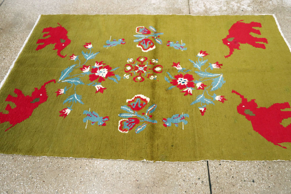 Vintage Swedish Pictorial Rug, No.12293 - Gss