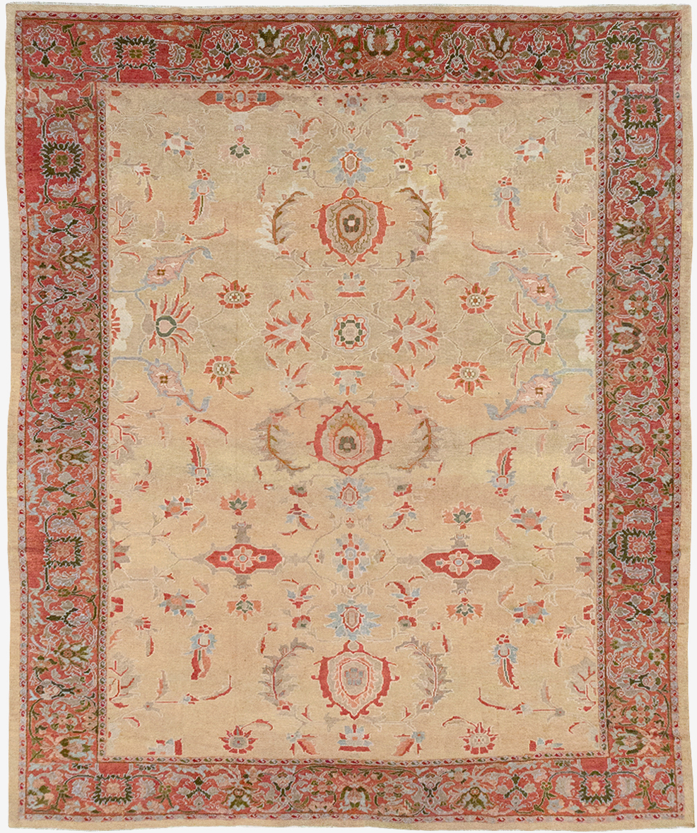 Antique Persian Mahal Room Size Carpet, No.12308 - Gss