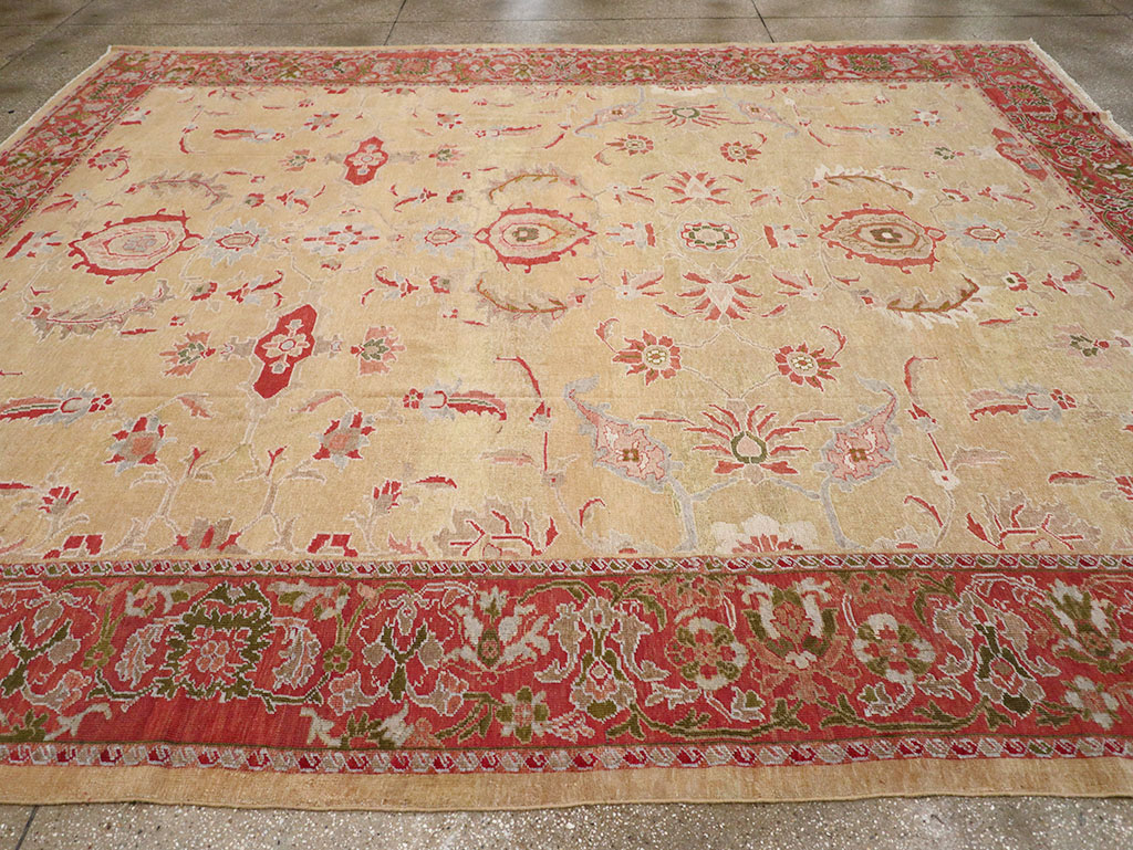 Antique Persian Mahal Room Size Carpet, No.12308 - Gss