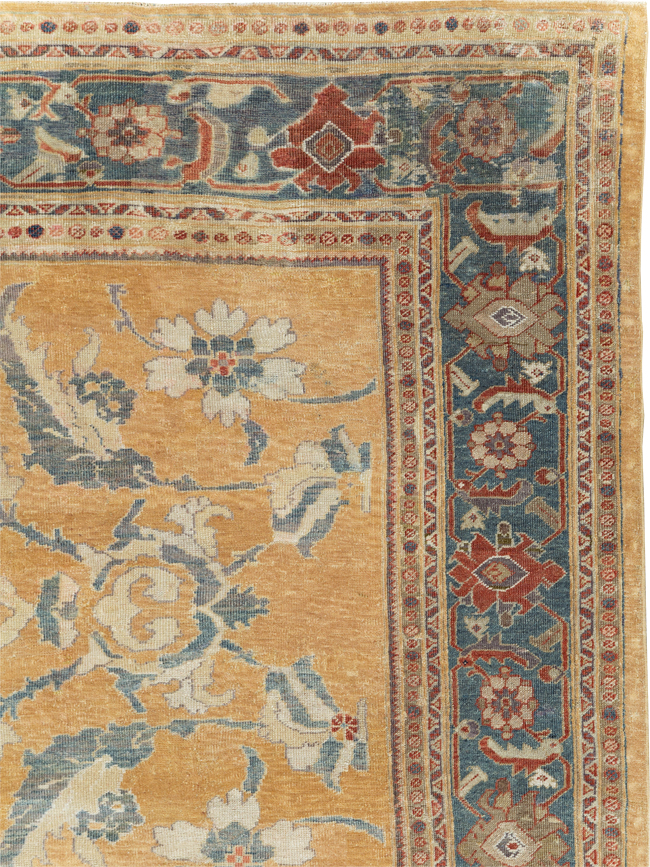 Antique Persian Mahal Small Room Size Carpet, No.12328 - Gss