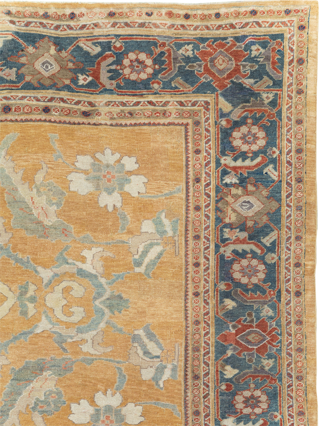 Antique Persian Mahal Small Room Size Carpet, No.12328 - Gss