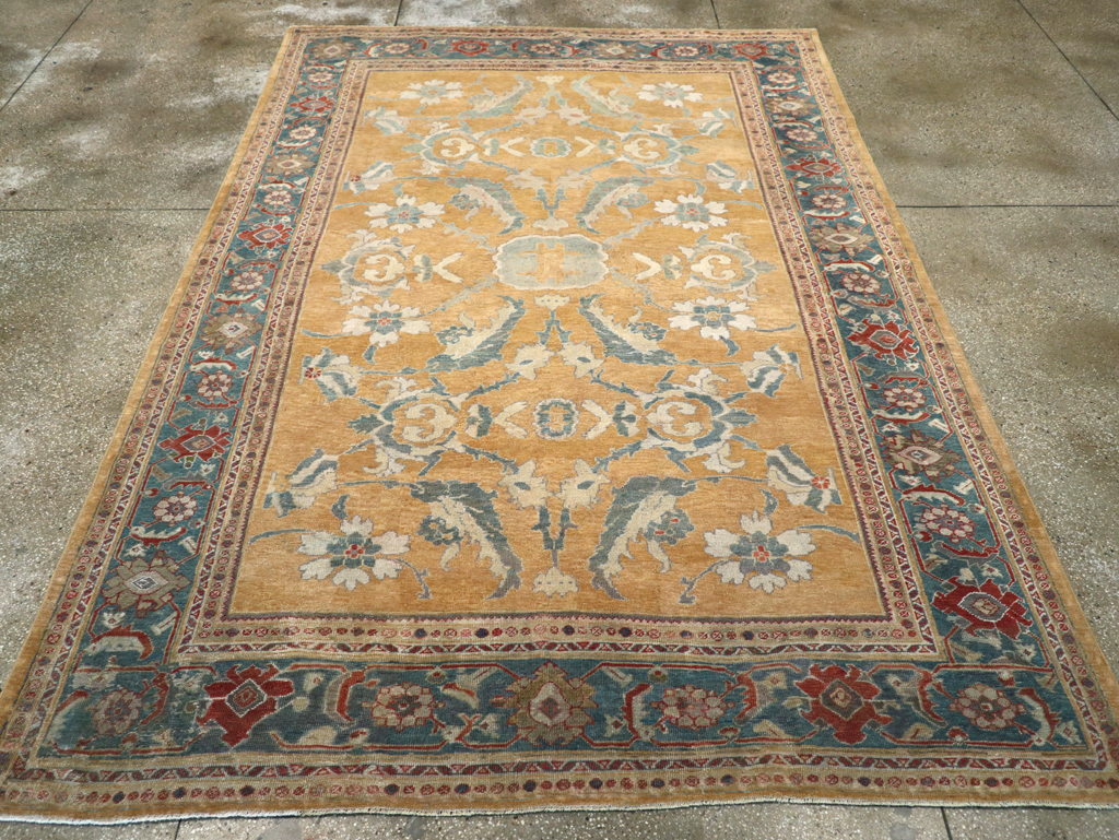 Antique Persian Mahal Small Room Size Carpet, No.12328 - Gss