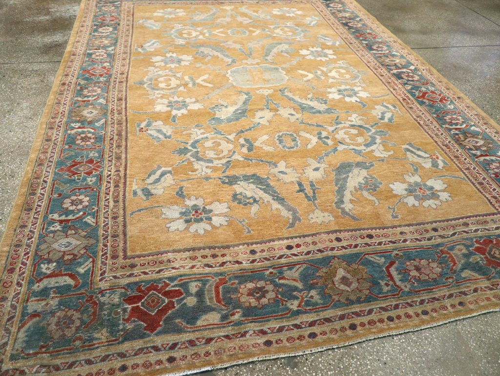 Antique Persian Mahal Small Room Size Carpet, No.12328 - Gss