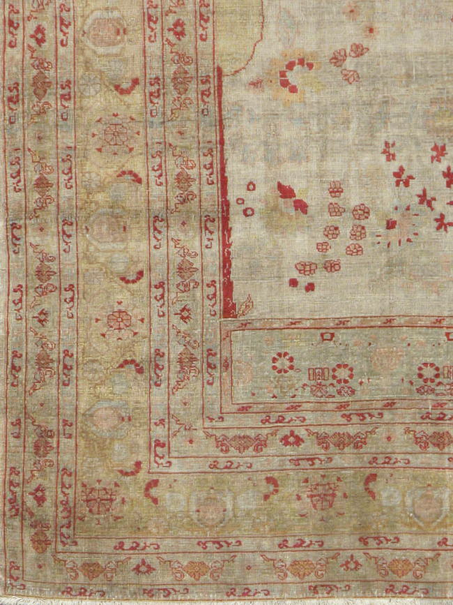 Antique Turkish Herekeh Silk Rug, No.12472 - Gss