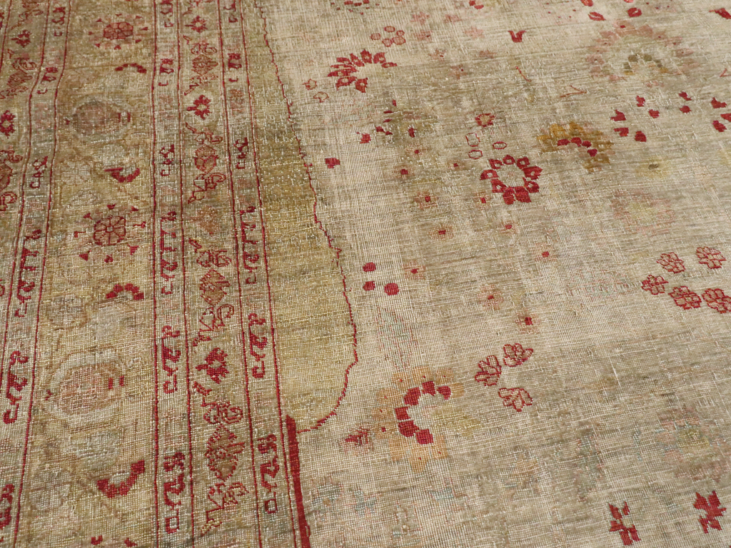 Antique Turkish Herekeh Silk Rug, No.12472 - Gss