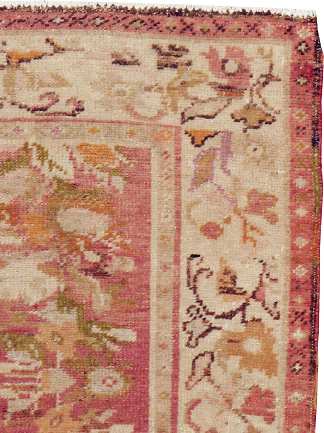 Antique Turkish Oushak Throw Rug, No.12520 - Gss