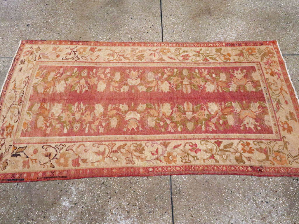 Antique Turkish Oushak Throw Rug, No.12520 - Gss