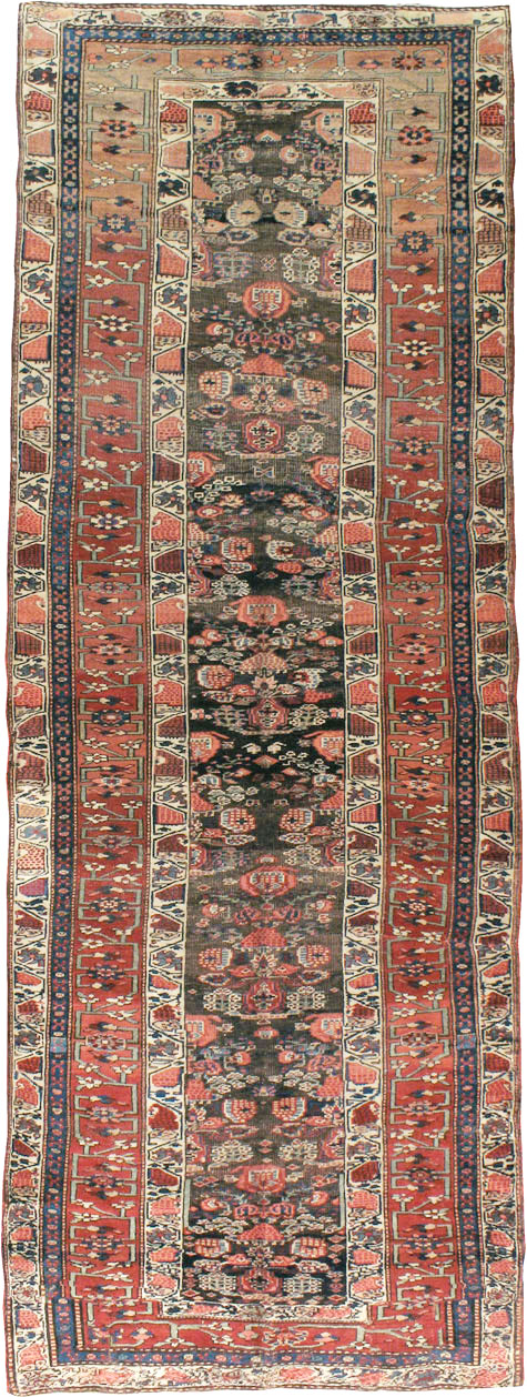Antique Persian Bidjar Wide Gallery Runner, No.12607 - Gss