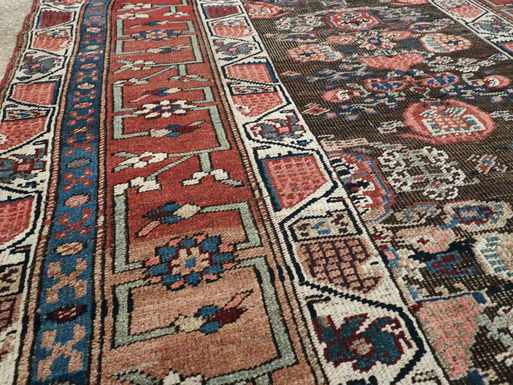 Antique Persian Bidjar Wide Gallery Runner, No.12607 - Gss