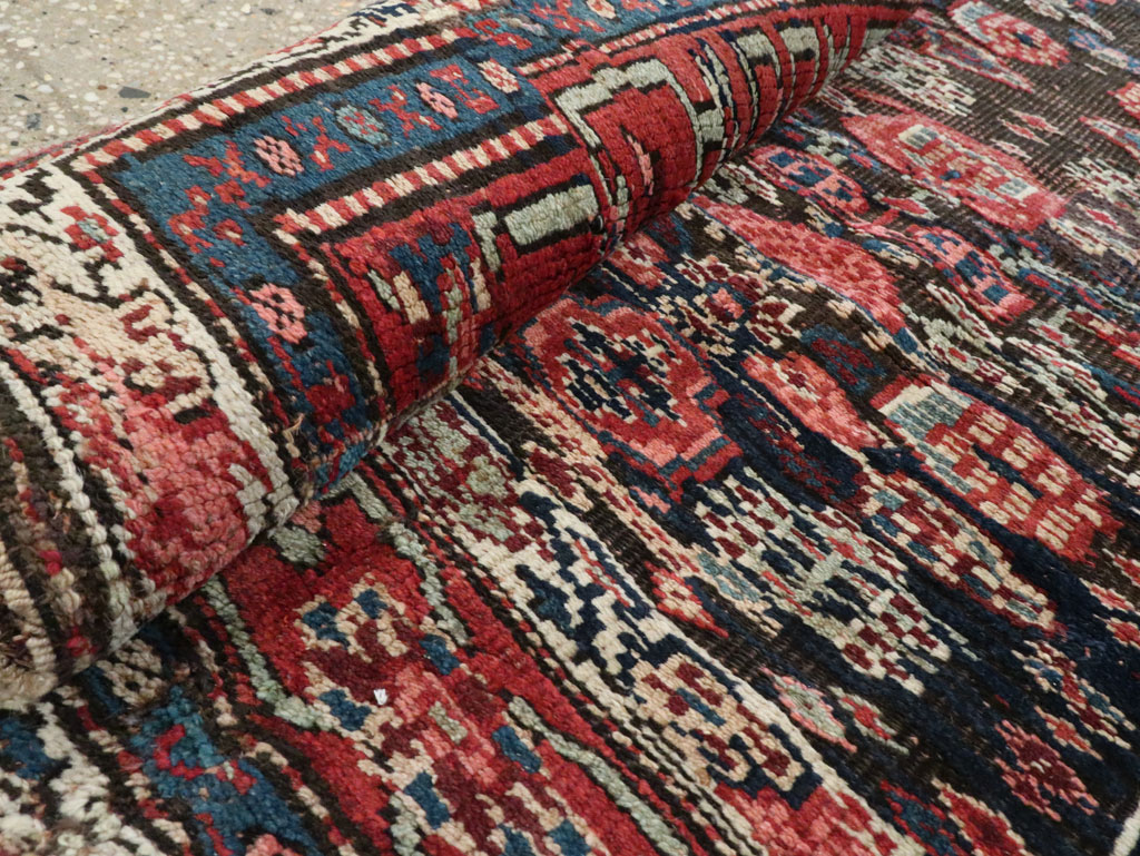 Antique Persian Bidjar Wide Gallery Runner, No.12607 - Gss