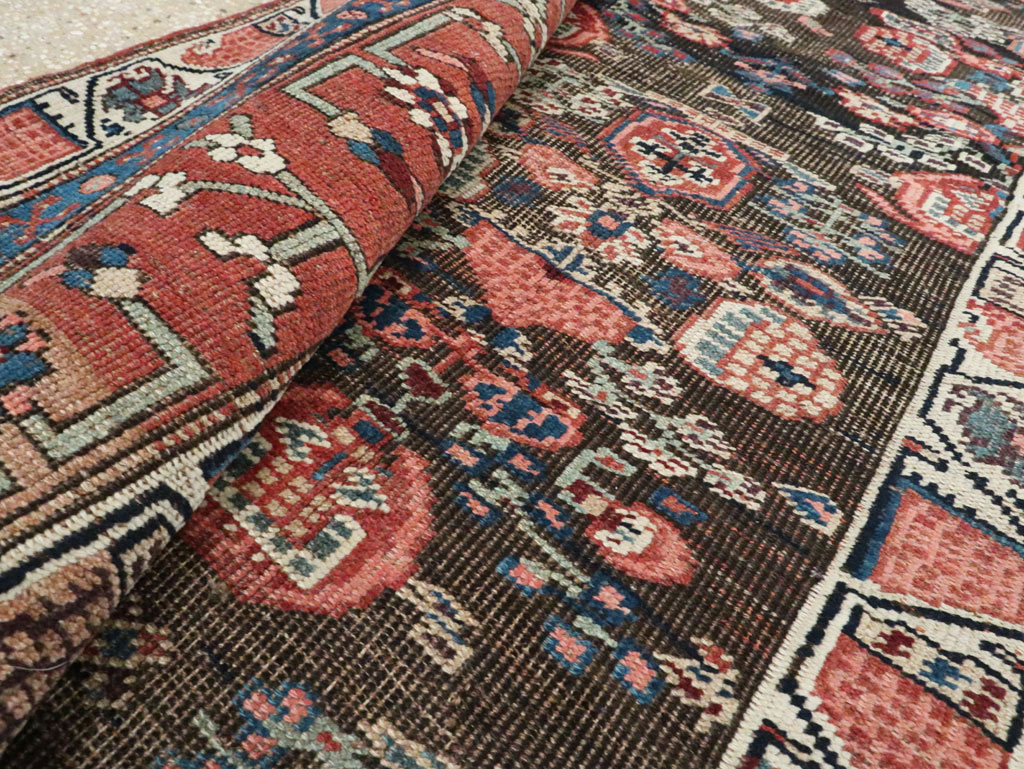 Antique Persian Bidjar Wide Gallery Runner, No.12607 - Gss